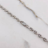 Cadena Calabrote 17.2gr / 45cm / 4.4mm Oro Blanco $