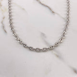 Cadena Calabrote 17.2gr / 45cm / 4.4mm Oro Blanco $