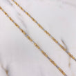 Cadena Rustica 15.5gr / 45cm / 2mm Liso Dos Oros Amarillo Blanco $