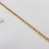 Cadena Militar 18.85gr / 60cm / 3mm Diamantada Oro Amarillo $