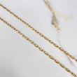 Cadena Rustica 9.5gr / 65cm / 3mm Barril Liso Oro Amarillo $