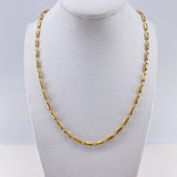 Cadena Rustica 9.5gr / 65cm / 3mm Barril Liso Oro Amarillo $