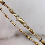 Cadena Rustica 8.3gr / 50cm / 4mm Barril Hexagonal Tornillo Cauchos Oro Amarillo $