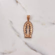 Dije Virgen de Guadalupe 8.55gr / 4.8cm / Circones Blancos Negros Oro Rosa $