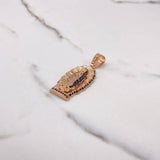 Dije Virgen de Guadalupe 8.55gr / 4.8cm / Circones Blancos Negros Oro Rosa $