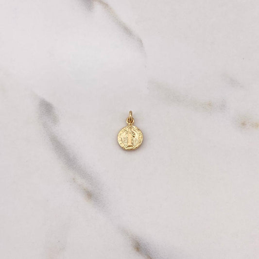 Dije San Benito 1.15gr / 1.3cm / Macizo Oro Amarillo $