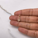 Dije Bailarina 0.6gr / 2cm / Circones Blanco Rosados Oro Rosa $