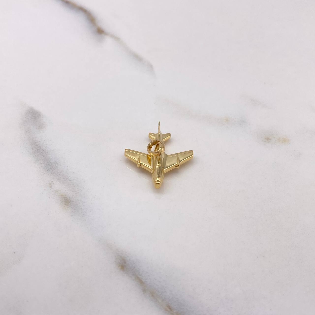 Dije Avion 2gr / 2cm / Liso Oro Amarillo $