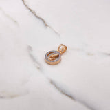 Dije Virgen María 7.45gr / 2.9cm / Circones Blancos Oro Rosa $