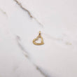 Dije Silueta Corazon 1.3gr / 2.3cm / Circones Blancos Oro Amarillo $