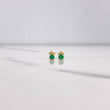 Topos Cuadros 0.85gr / 1.2cm / Esmeralda 24 Qts Oro Amarillo (Joya) &