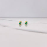 Topos Cuadros 0.85gr / 1.1cm / Esmeralda 20 Qts Oro Amarillo (Joya) &