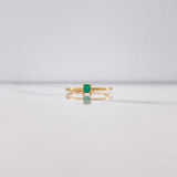 Anillo Solitario Cuadrado 1.85gr / T6 3/4 / Esmeralda 23 Qts Oro Amarillo (Joya) &