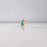 Dije Pera 0.7gr / 1.5cm / Esmeralda 61 Qts Oro Amarillo (Joya) &
