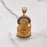 Dije Virgen del Carmen 19.25gr / 6.3cm / Circones Blancos Azules Amarillos Negros Oro Amarillo $