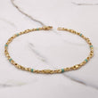Tobillera Rustica Tornillos 13.25gr / 28cm / 4mm Cauchos Verdes Oro Amarillo $