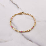 Pulso Rustico Tornillos 8.7gr / 19cm / 4mm Cauchos Fucsias Oro Amarillo $