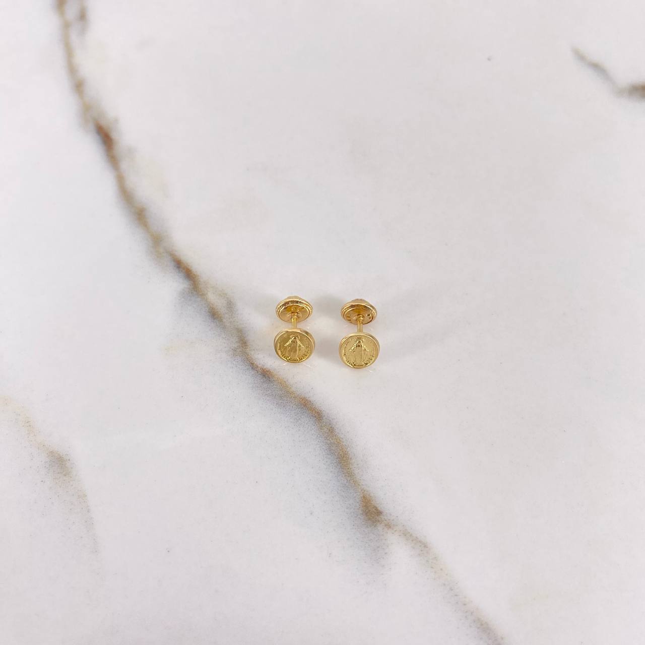 Topos Virgen Milagrosa 1gr / Troquelado Oro Amarillo &