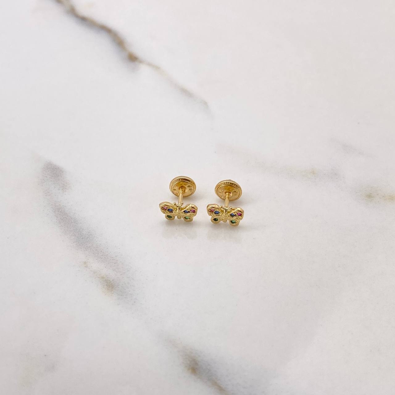 Topos Mariposa 1gr / Circones Colores Oro Amarillo $