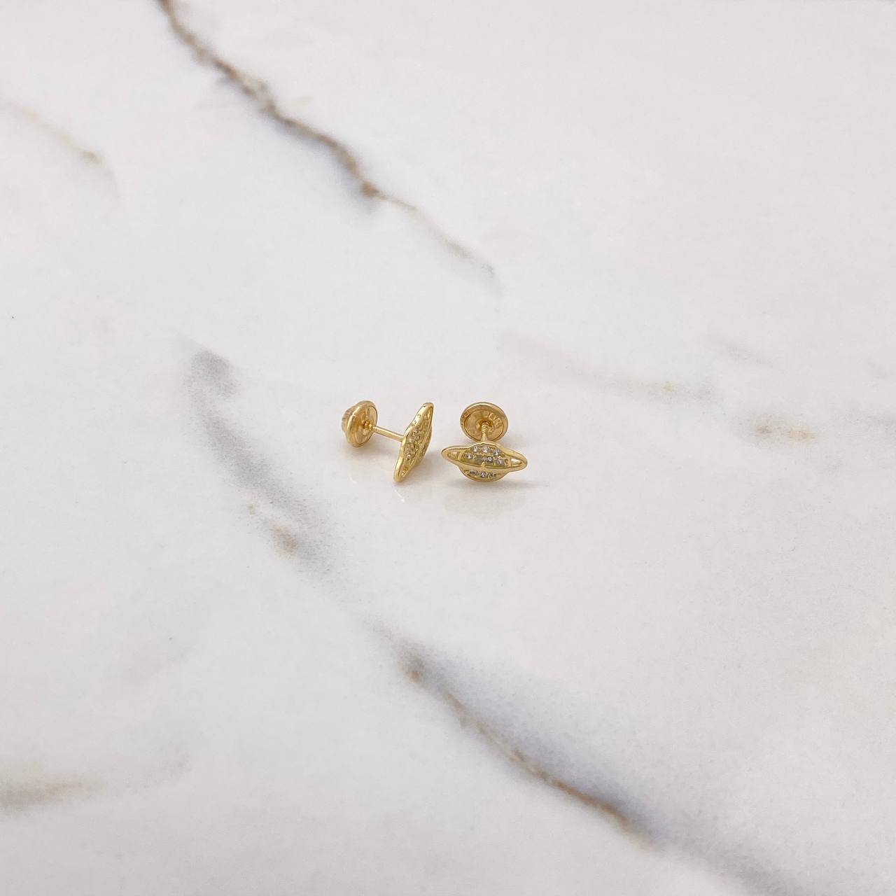 Topos Planeta 1.1gr / Circones Blancos Oro Amarillo &