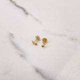 Topos Nota Musical 0.6gr / Circon Fucsia Oro Amarillo $