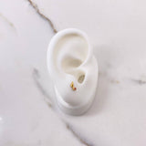 Topos Nota Musical 0.6gr / Circon Fucsia Oro Amarillo $