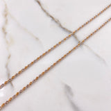 Cadena Lazo 3.45gr / 60cm / 2mm Dos Oros Blanco Rosa +3 $