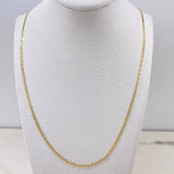 Cadena Escalera Plana 4.5gr / 60cm / 2mm Diamantada Tres Oros +3 $