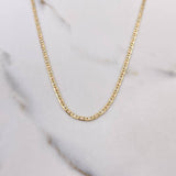 Cadena Esacalera Plana 4.55gr / 60cm / 2mm Diamantada Tres Oros +3 $