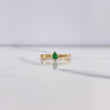Anillo Solitario Pera 2.25gr / T7 1/2 / Esmeralda 28pts Oro Amarillo (Joya) $