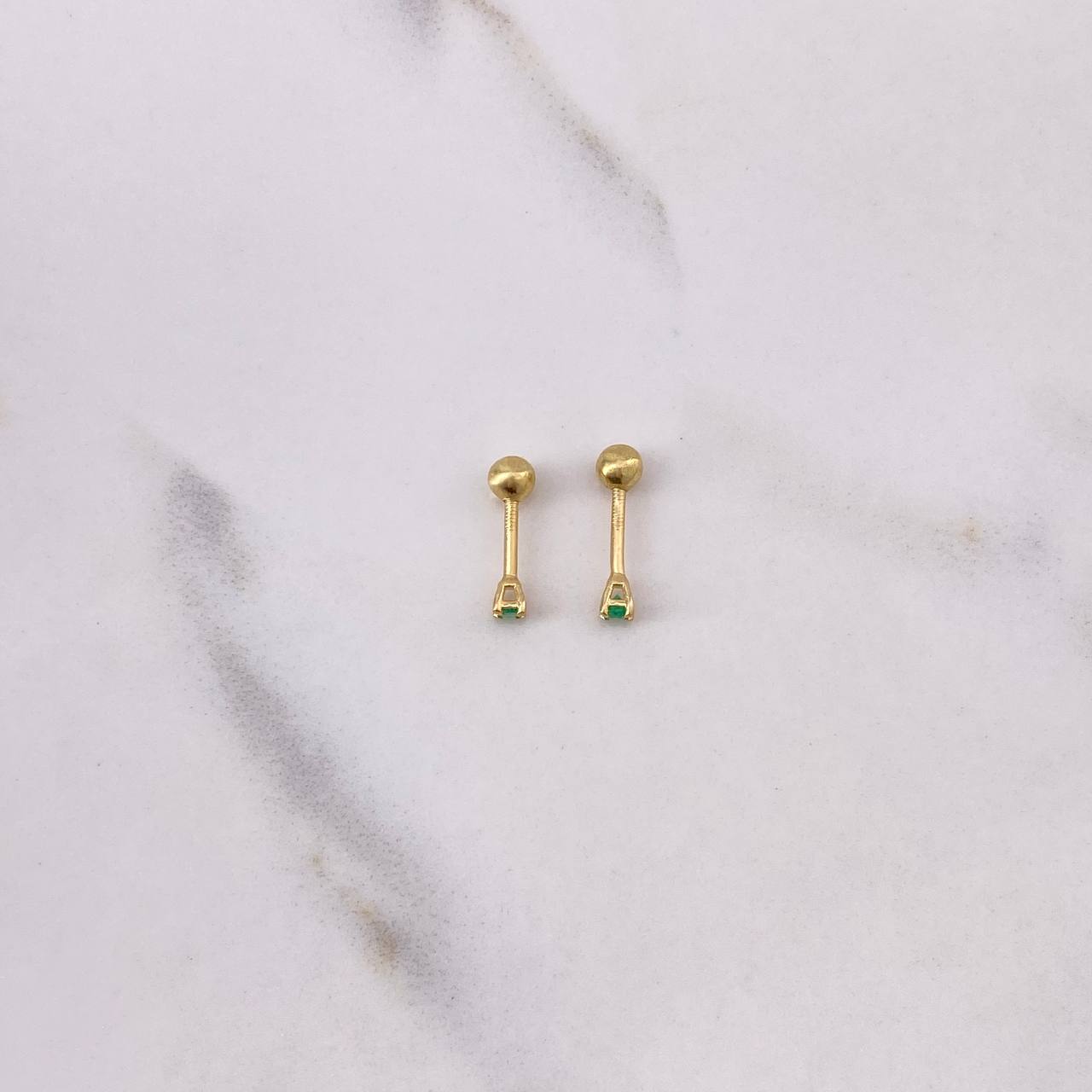 Topos 0.7gr / Esmeralda 10pts Oro Amarillo (Joya) $