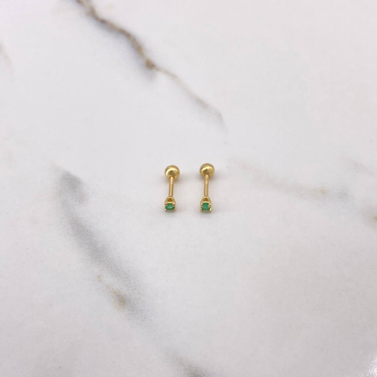 Topos 0.9gr / Esmeralda 10pts Oro Amarillo (Joya) $
