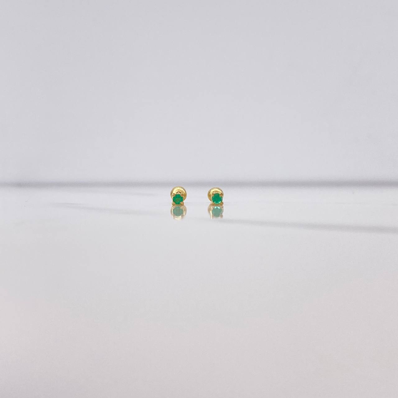Topos 0.9gr / Esmeralda 10pts Oro Amarillo (Joya) $
