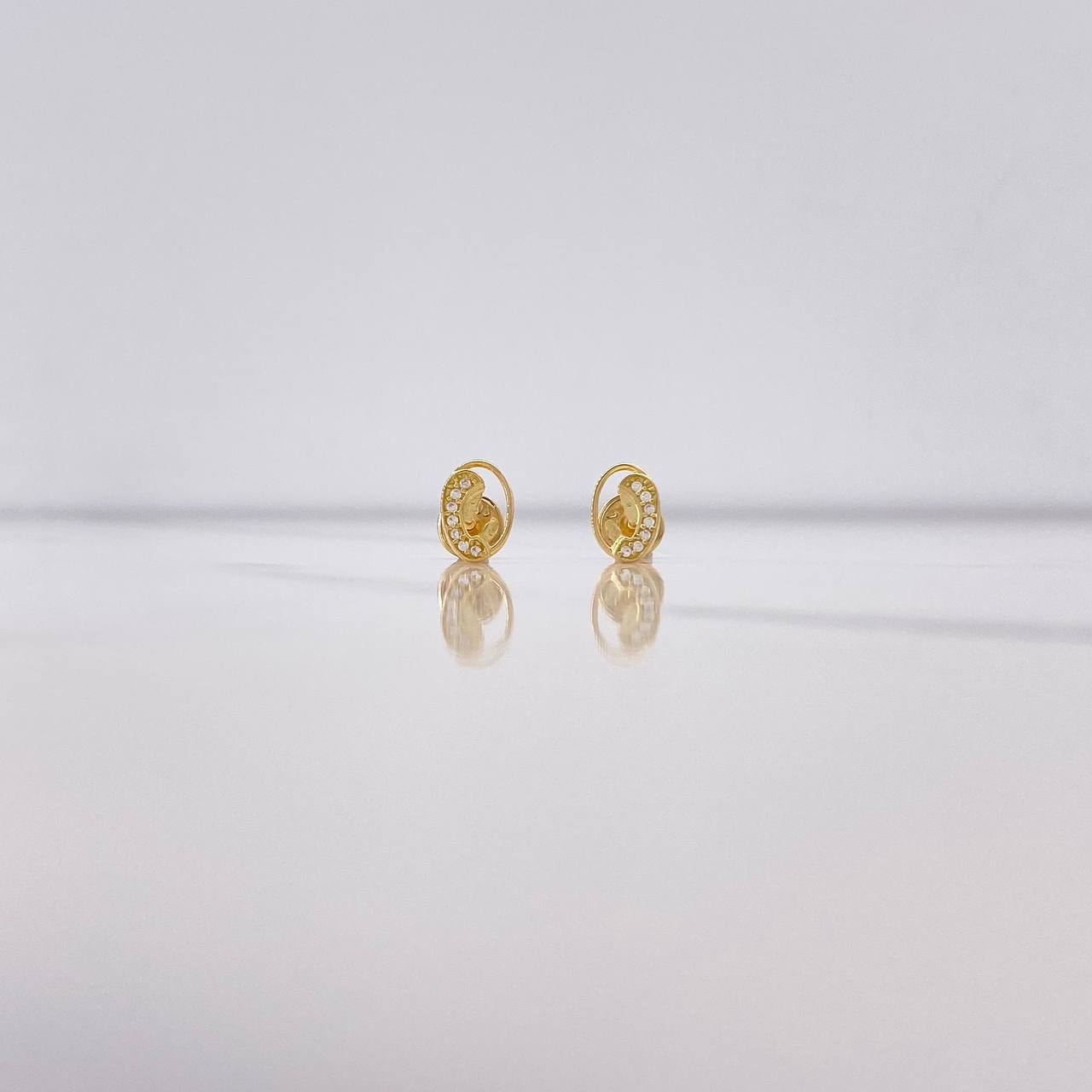 Topos Virgen María 0.75gr / Circones Blancos Oro Amarillo $