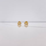 Topos Infinito 0.65gr / Circones Blancos Oro Amarillo 18K &