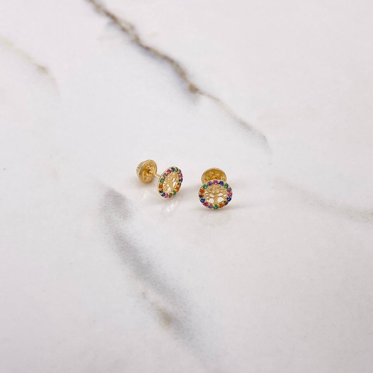 Topos Circulo Arbol 0.8gr / Circones Colores Oro Amarillo $