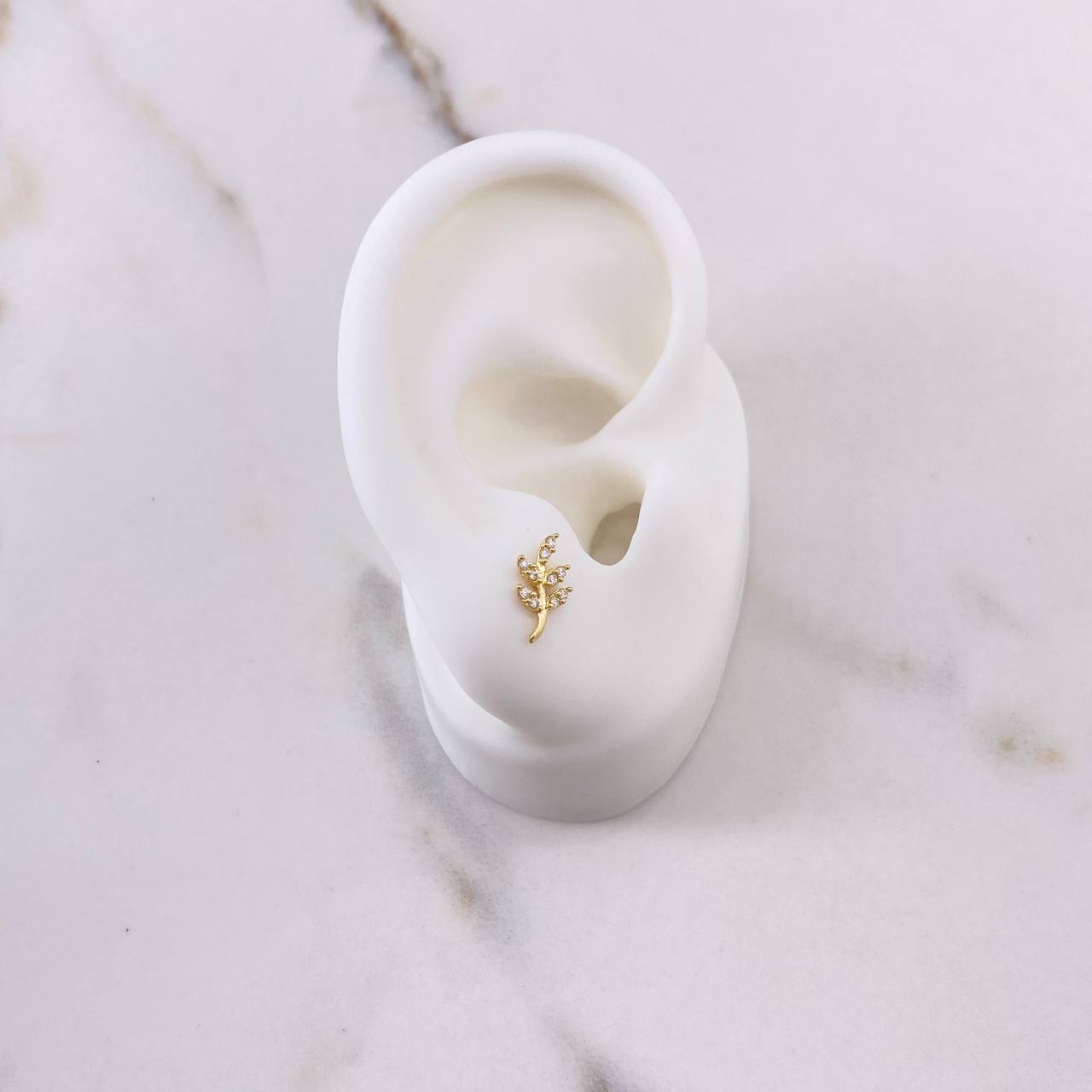 Topos Hojas 0.75gr / Circones Blancos Oro Amarillo $