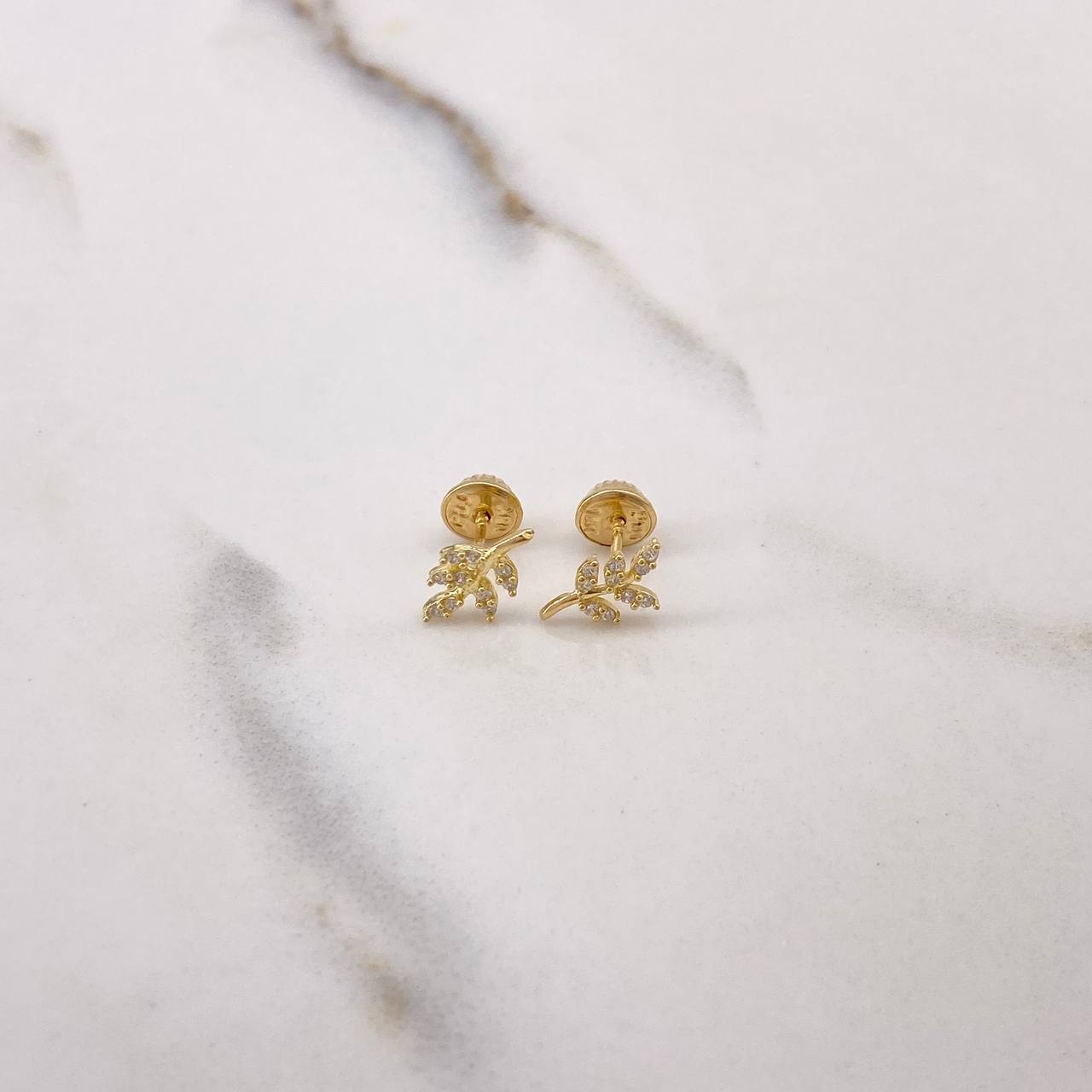 Topos Hojas 0.75gr / Circones Blancos Oro Amarillo $