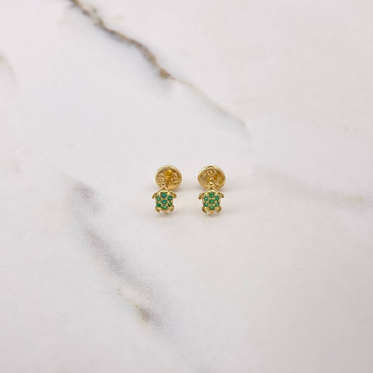 Topos Tortuga 0.6gr / Circones Verdes  Oro Amarillo $