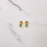 Topos Tortuga 0.6gr / Circones Verdes  Oro Amarillo $