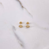 Topos Circulo Arbol 0.8gr / Circones Blancos Oro Amarillo $