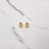 Topos Circulo Arbol 0.8gr / Circones Blancos Oro Amarillo $