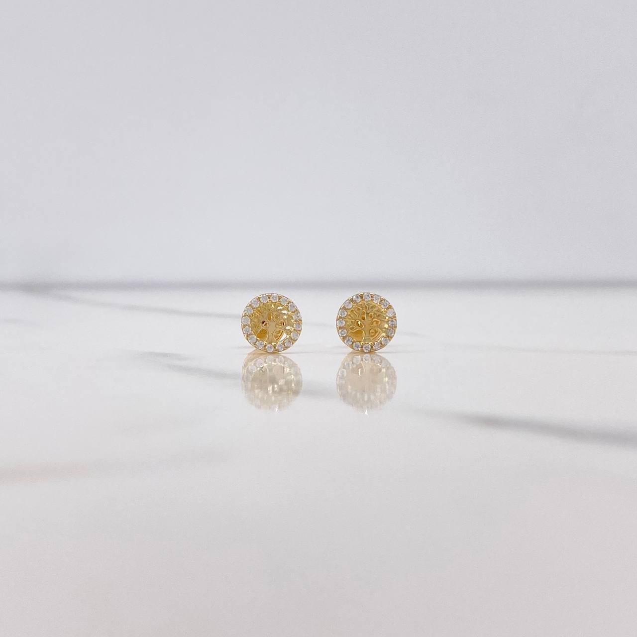 Topos Circulo Arbol 0.8gr / Circones Blancos Oro Amarillo $