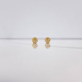 Topos Corazon Troquelado 0.7gr / Circon Blanco Oro Amarillo $