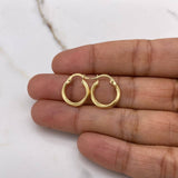 Candongas Yuri 1gr / 1.6cm / Rayadas Entorchadas Oro Amarillo &