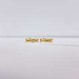 Candongas Yuri 1gr / 1.6cm / Rayadas Entorchadas Oro Amarillo &