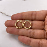 Candongas Kari 1.6gr / 1.7cm / Entorchadas Oro Amarillo &