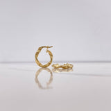 Candongas Kari 1.6gr / 1.7cm / Entorchadas Oro Amarillo &