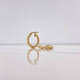 Candongas Mary 1.35gr / 1.6cm / Entorchadas Oro Amarillo &