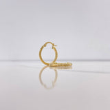 Candongas Maribel 1.45gr / 2cm / Rayadas Oro Amarillo &